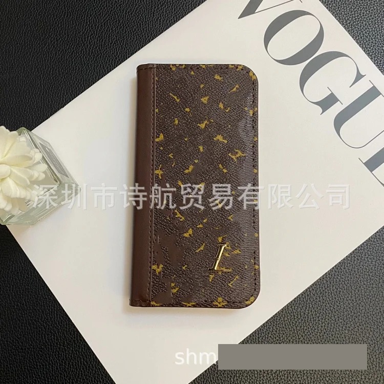 Luxury trendy stitching color leather card case suitable for i Phone17PROMAX mobile phone case Apple 16Pro protective case image 7