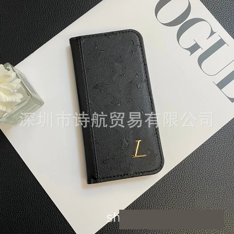 Luxury trendy stitching color leather card case suitable for i Phone17PROMAX mobile phone case Apple 16Pro protective case image 9