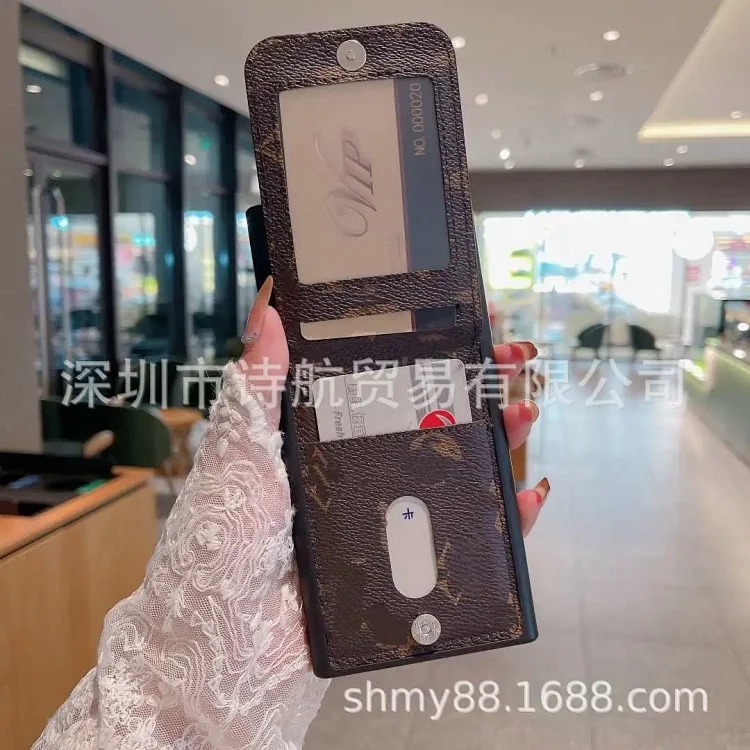 European and American applicable ihone17promax card phone case new retro color multi-functional anti-fall protective case