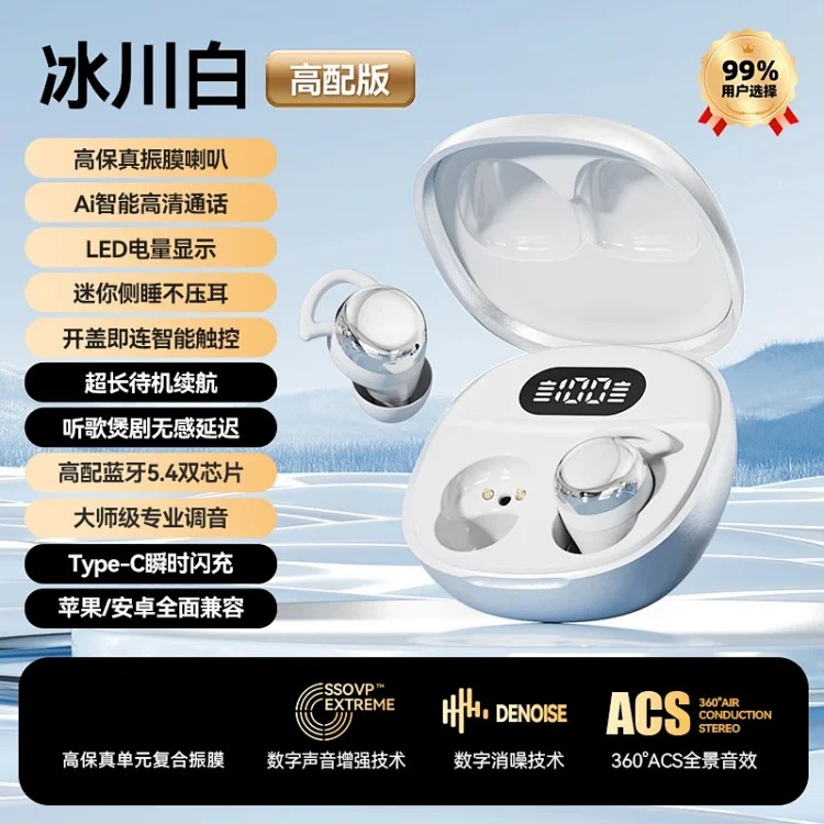 X62pro cross-border new Bluetooth headset mini side sleeping sleep headset invisible wireless ultra-long battery life source factory