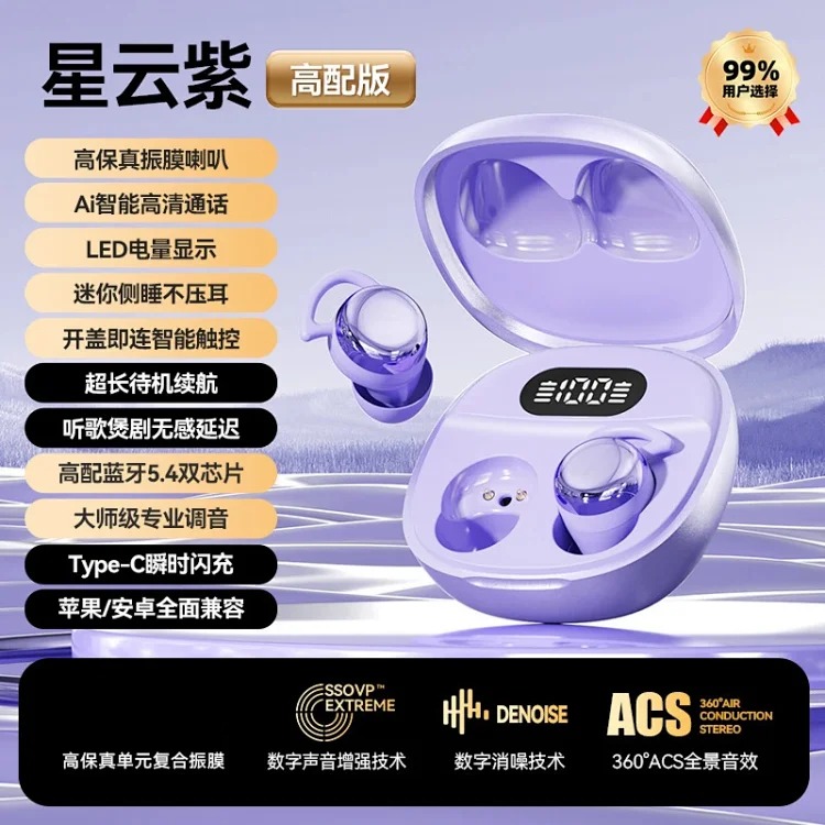 X62pro cross-border new Bluetooth headset mini side sleeping sleep headset invisible wireless ultra-long battery life source factory