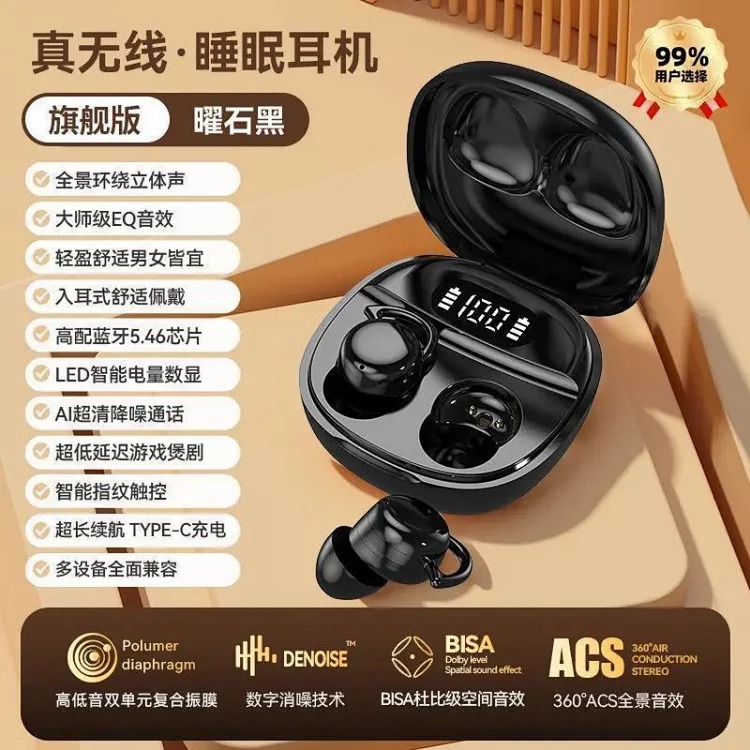 X62pro cross-border new Bluetooth headset mini side sleeping sleep headset invisible wireless ultra-long battery life source factory