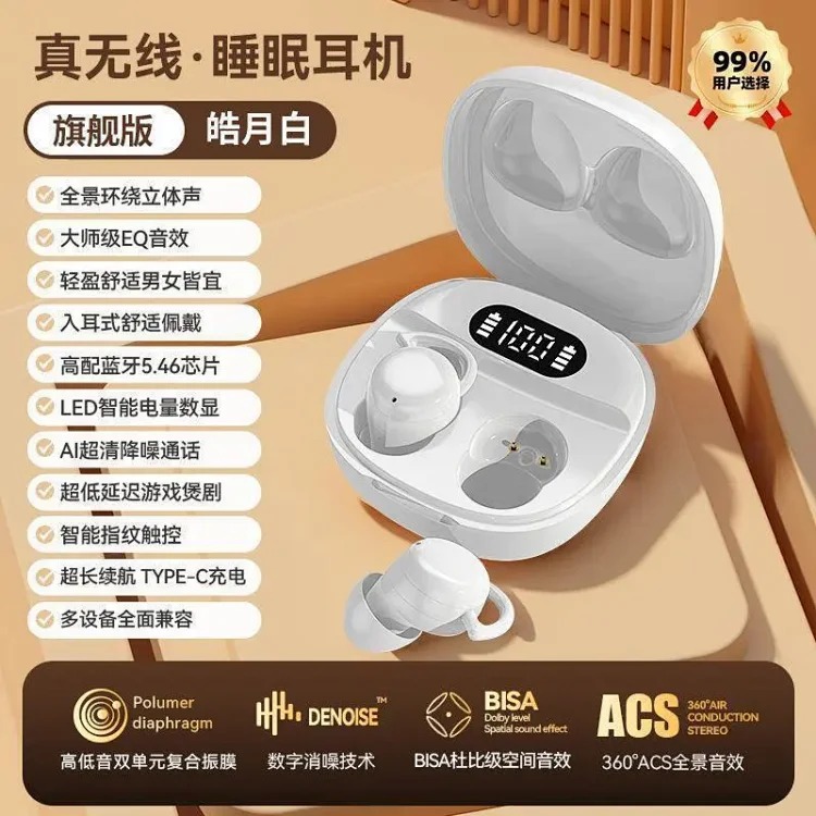 X62pro cross-border new Bluetooth headset mini side sleeping sleep headset invisible wireless ultra-long battery life source factory