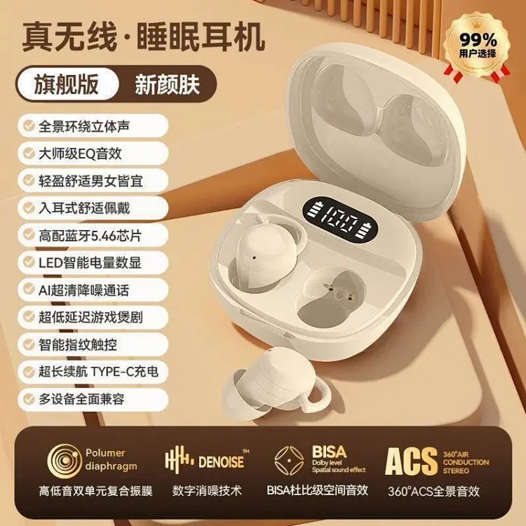 X62pro cross-border new Bluetooth headset mini side sleeping sleep headset invisible wireless ultra-long battery life source factory