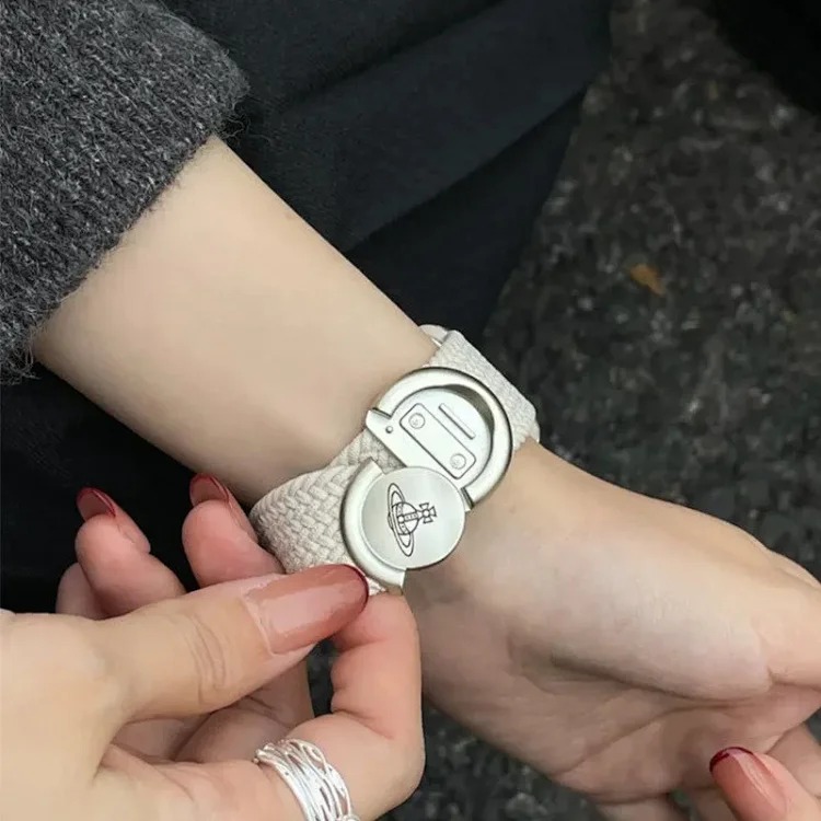 Suitable for Applewatches 11/10/9/8 watch strap Saturn magnetic circle braided nylon female high-end se