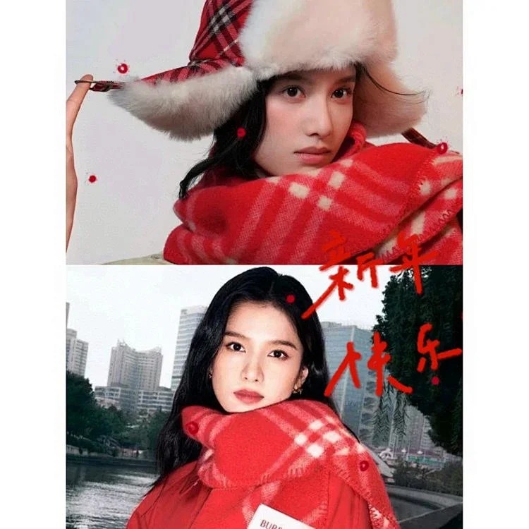 Year of the Horse limited edition 100% wool material #juxianbai B family war horse logo New Year red atmospheric large scarf