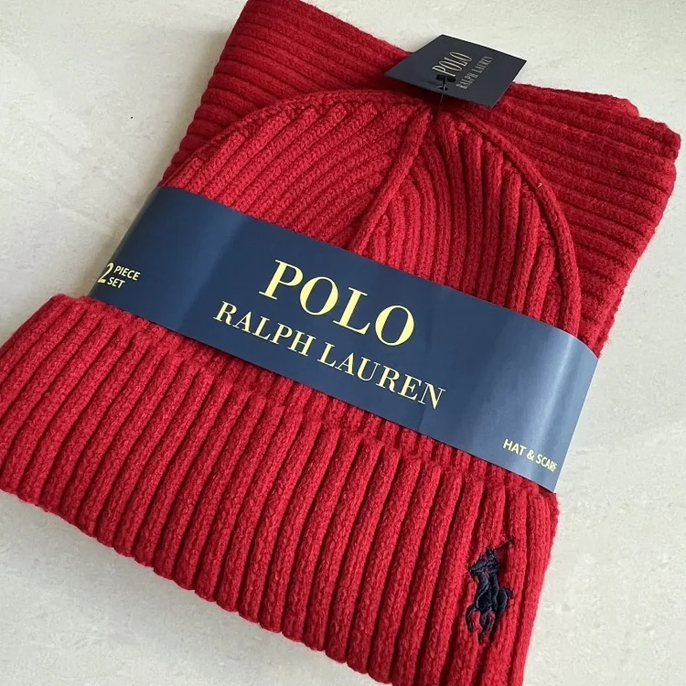 Fashion scarf two piece knitted hat
