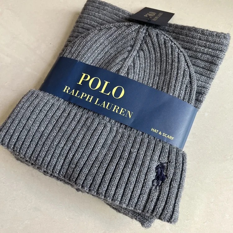 Fashion scarf two piece knitted hat