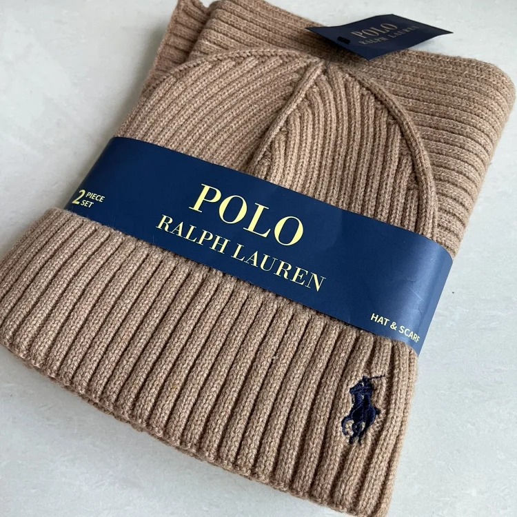 Fashion scarf two piece knitted hat
