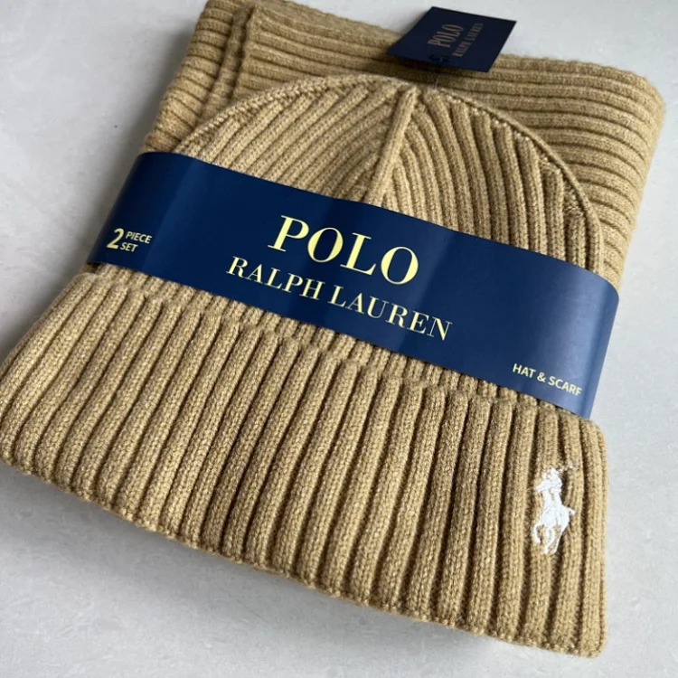 Fashion scarf two piece knitted hat