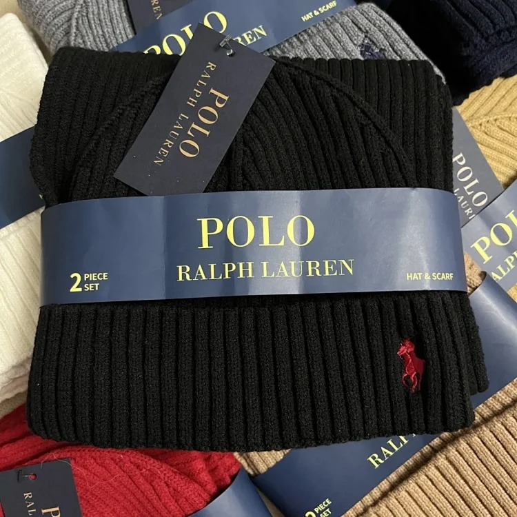 Fashion scarf two piece knitted hat