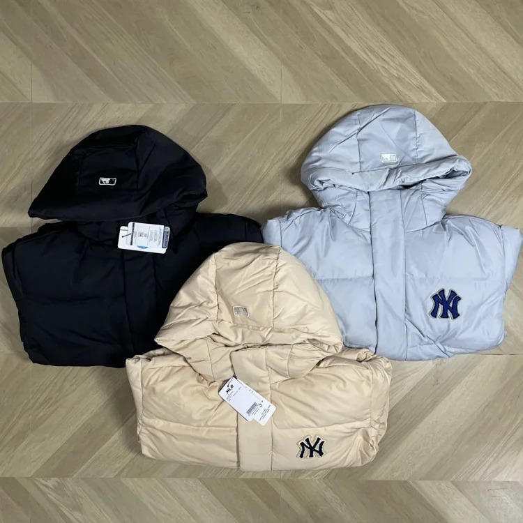 BD4 letter patch hooded down jacket