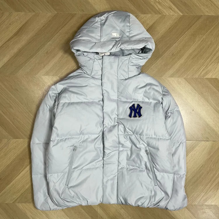 BD4 letter patch hooded down jacket