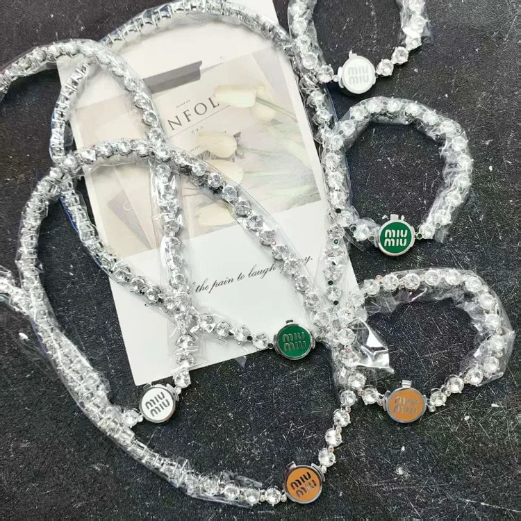 Miss Miao 5A zircon sweet cool necklace heavy polished glue cute women's bracelet summer macaron cooling necklace