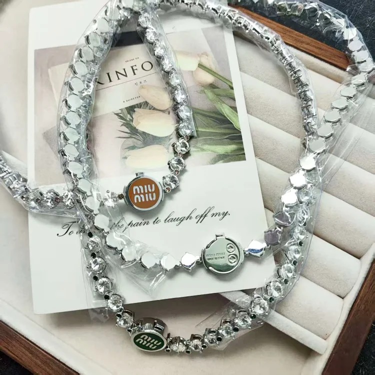 Miss Miao 5A zircon sweet cool necklace heavy polished glue cute women's bracelet summer macaron cooling necklace