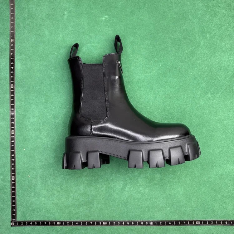 (Customized models ship in 3-7 days) TT 6 leather fashionable round toe ankle Chelsea boots