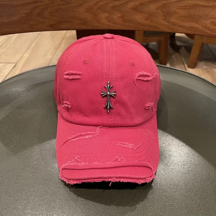 KLX09 25 new summer style ripped embroidered soft top peaked cap