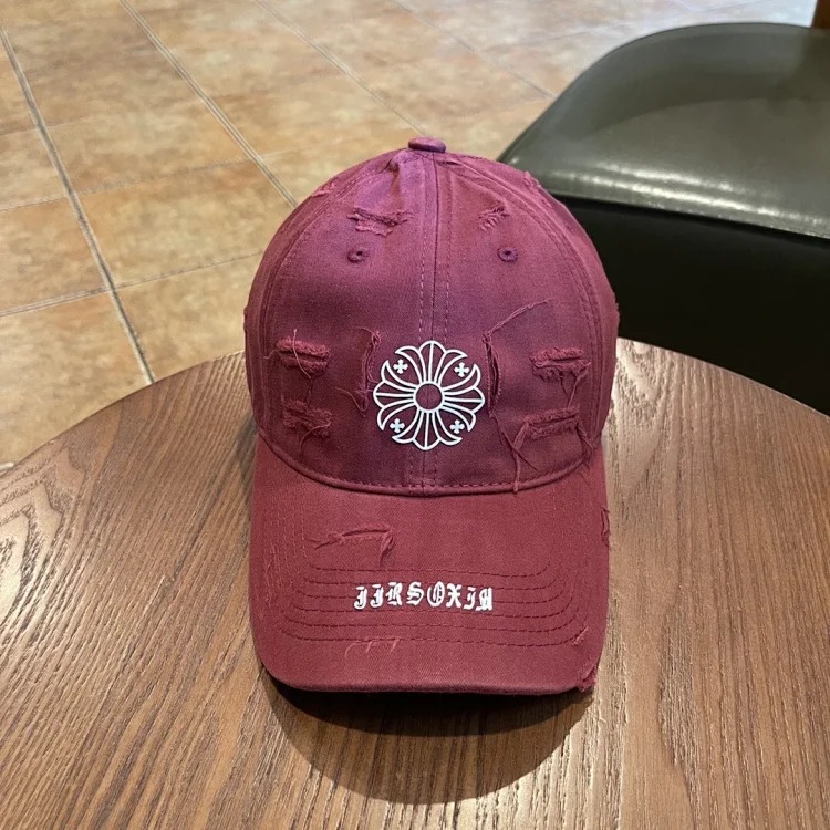 KLX09 25 new summer style ripped embroidered soft top peaked cap