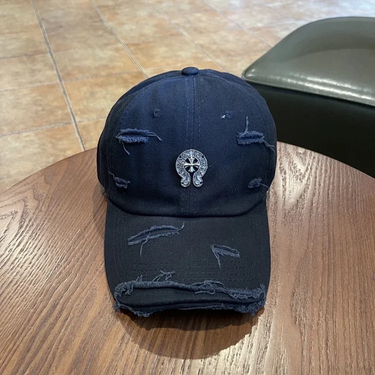 KLX09 25 new summer style ripped embroidered soft top peaked cap