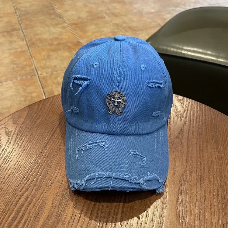KLX09 25 new summer style ripped embroidered soft top peaked cap