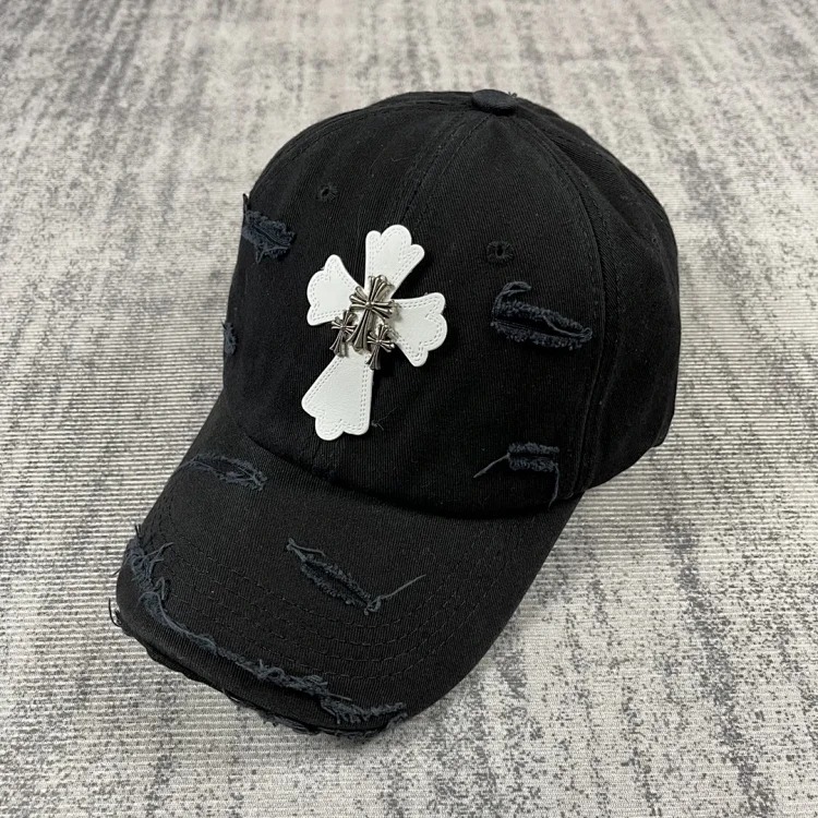 KLX09 25 new summer style ripped embroidered soft top peaked cap