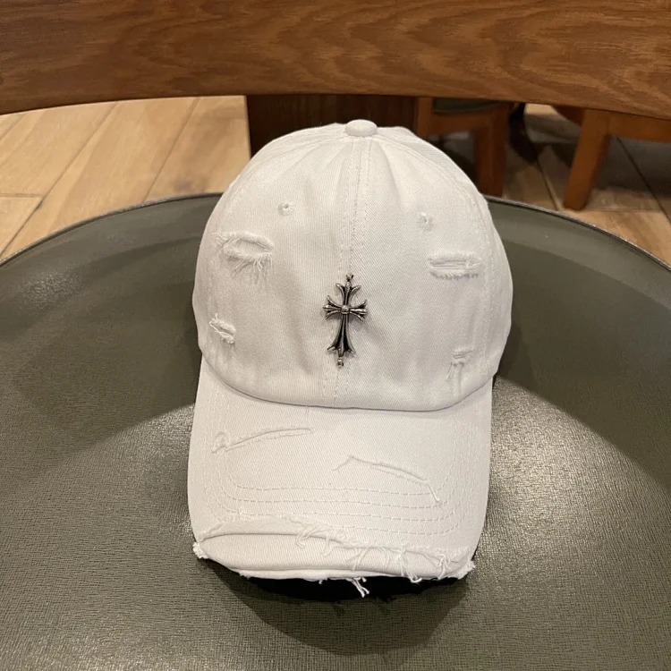 KLX09 25 new summer style ripped embroidered soft top peaked cap