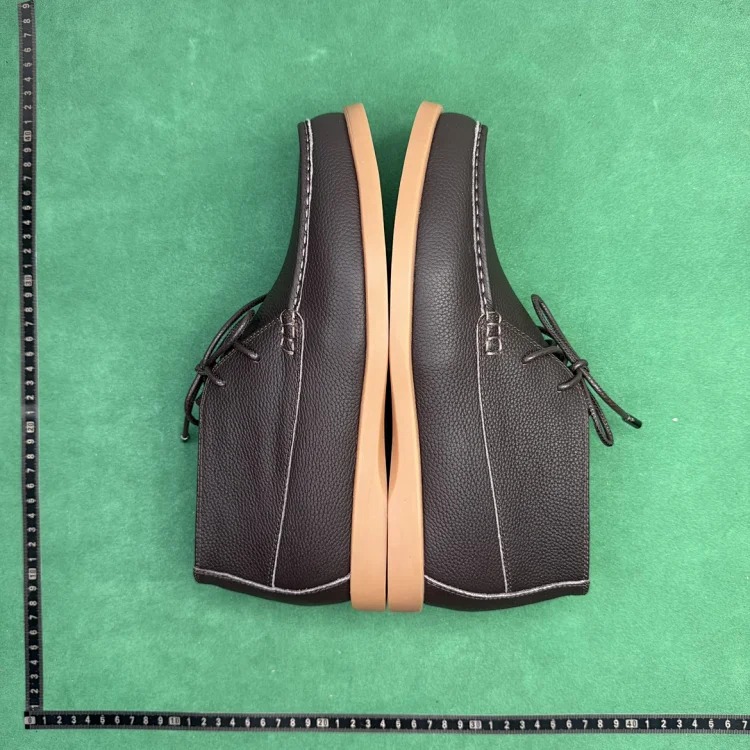 (Customized models ship in 3-7 days) TT 4 leather round toe lace-up boots