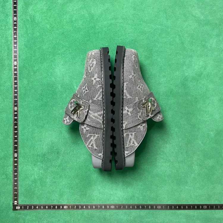 B7D denim flat round toe non-slip toe slippers image 3