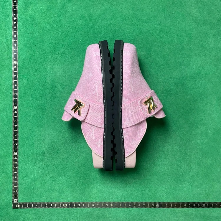 B7D denim flat round toe non-slip toe slippers image 4