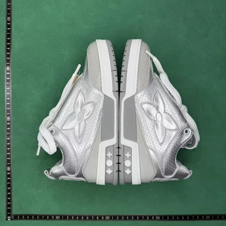 (Customized models are shipped in 3-7 days) TT 6 calfskin round toe lace-up low-cut sneakers