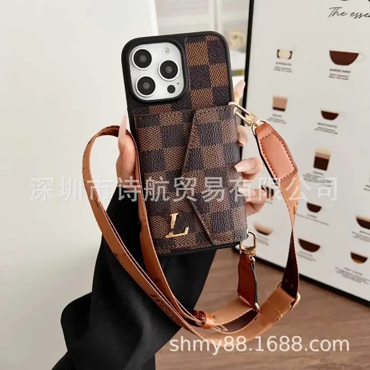 Suitable for Apple ihone17 mobile phone case new presbyopic high-end 16/15/14 personalized diagonal protective cover