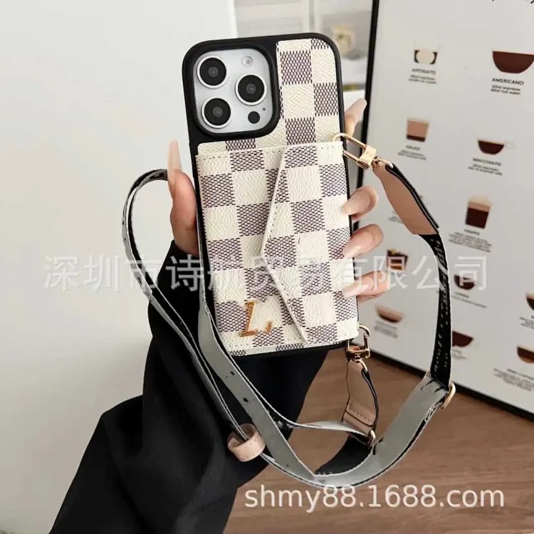 Suitable for Apple ihone17 mobile phone case new presbyopic high-end 16/15/14 personalized diagonal protective cover