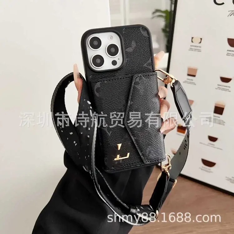 Suitable for Apple ihone17 mobile phone case new presbyopic high-end 16/15/14 personalized diagonal protective cover