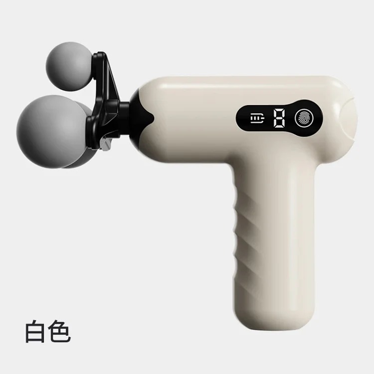Mini Fascia Gun Three-Ball Silicone Massage Gun Shoulder, Neck, Head, Whole Body Muscle Deep Relaxation, Facial Beauty Massager