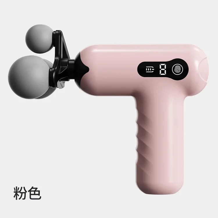 Mini Fascia Gun Three-Ball Silicone Massage Gun Shoulder, Neck, Head, Whole Body Muscle Deep Relaxation, Facial Beauty Massager
