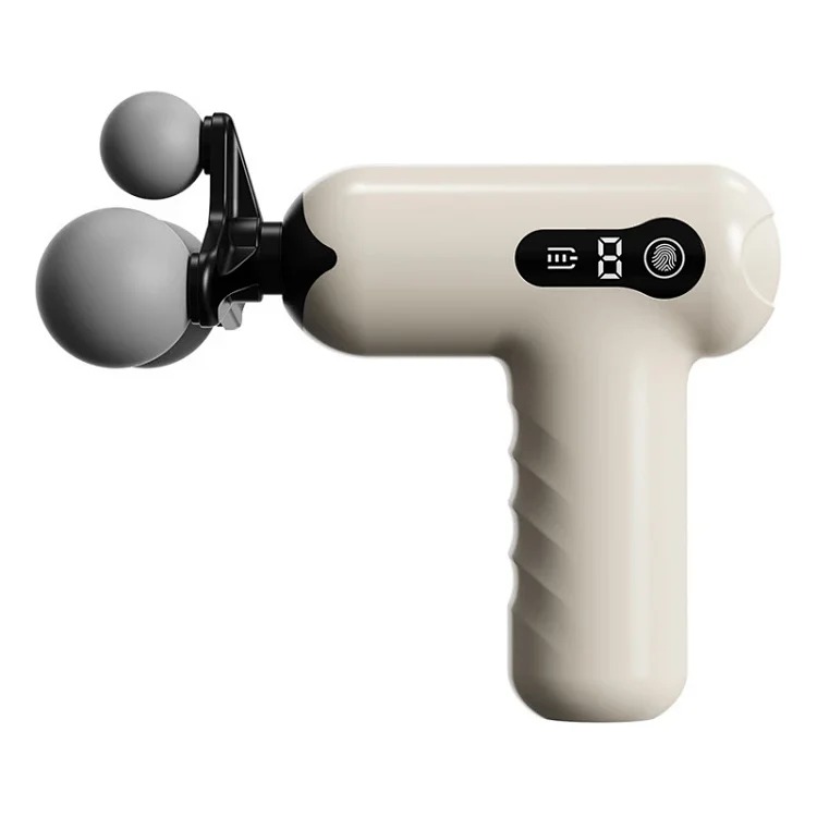 Mini Fascia Gun Three-Ball Silicone Massage Gun Shoulder, Neck, Head, Whole Body Muscle Deep Relaxation, Facial Beauty Massager
