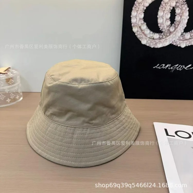 New double-sided fisherman hat embroidered adult fisherman hat double-sided wearable solid color flat top windproof camping fisherman hat