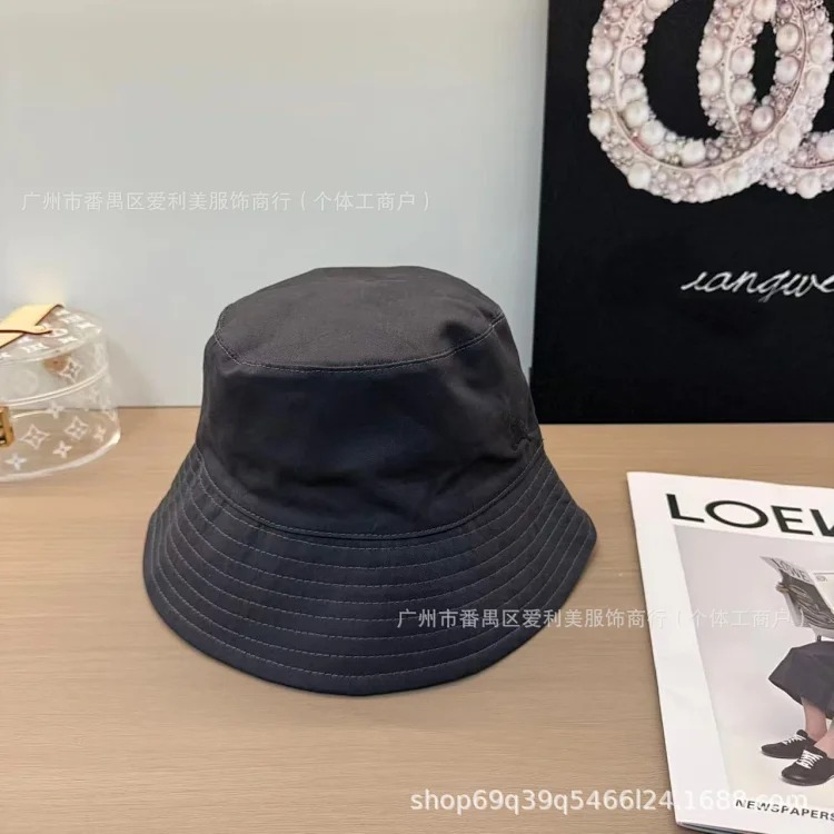 New double-sided fisherman hat embroidered adult fisherman hat double-sided wearable solid color flat top windproof camping fisherman hat