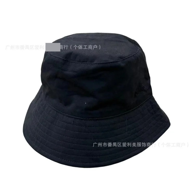 New double-sided fisherman hat embroidered adult fisherman hat double-sided wearable solid color flat top windproof camping fisherman hat