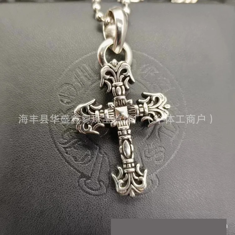 Crow European and American retro sword angel brand hip-hop sword cross pendant jewelry for men and women same style copper wholesale