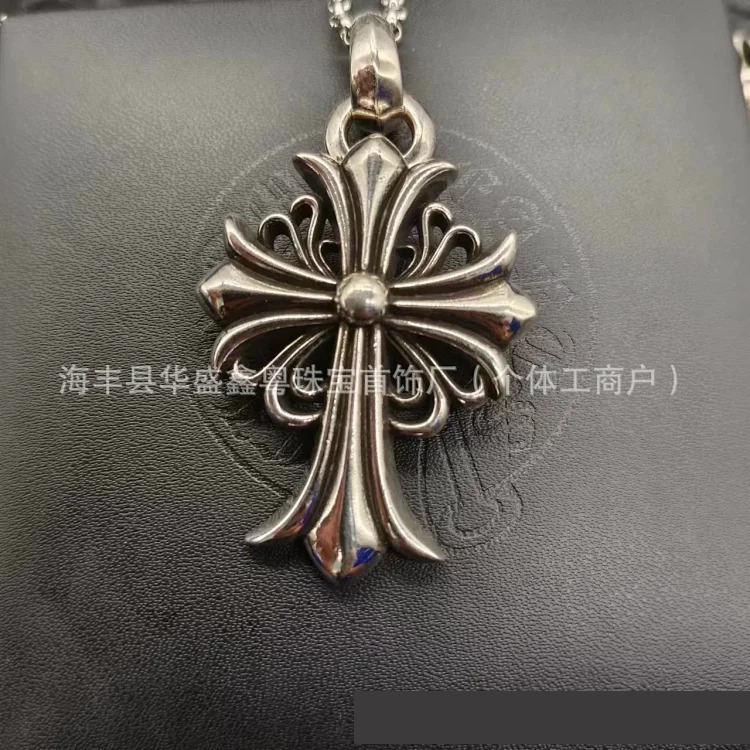 Crow European and American retro sword angel brand hip-hop sword cross pendant jewelry for men and women same style copper wholesale