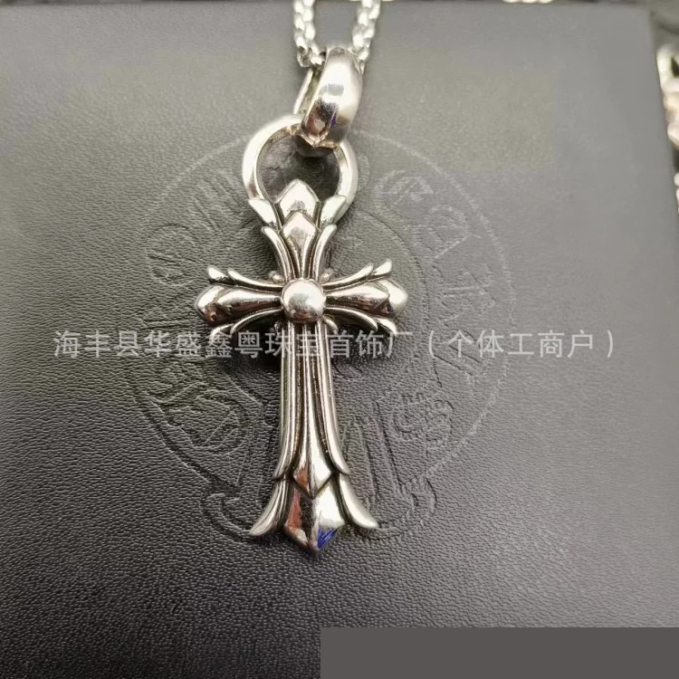 Crow European and American retro sword angel brand hip-hop sword cross pendant jewelry for men and women same style copper wholesale