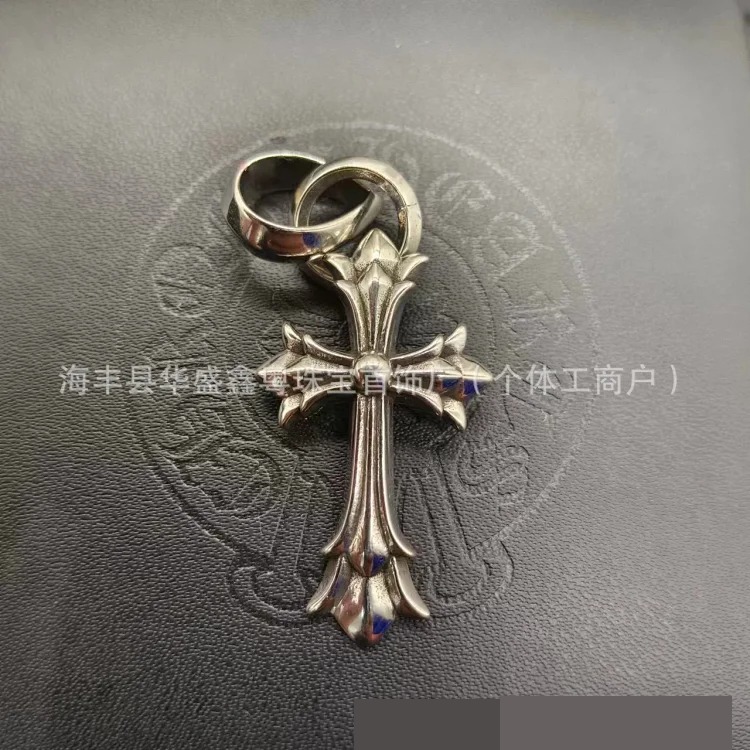 Crow European and American retro sword angel brand hip-hop sword cross pendant jewelry for men and women same style copper wholesale