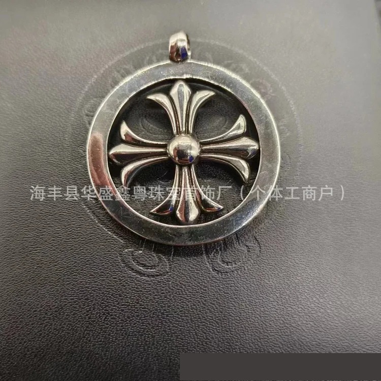 Crow European and American retro sword angel brand hip-hop sword cross pendant jewelry for men and women same style copper wholesale