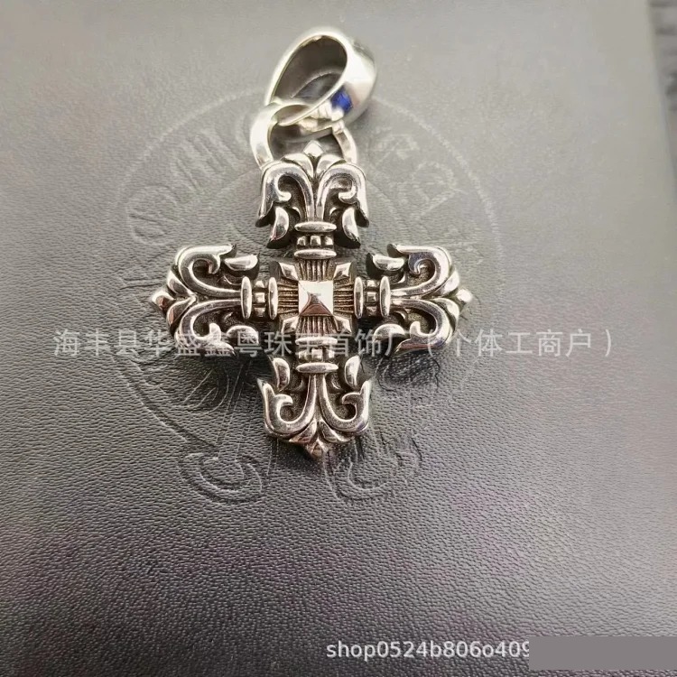 Crow European and American retro sword angel brand hip-hop sword cross pendant jewelry for men and women same style copper wholesale