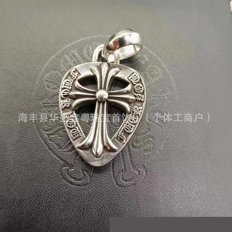 Crow European and American retro sword angel brand hip-hop sword cross pendant jewelry for men and women same style copper wholesale