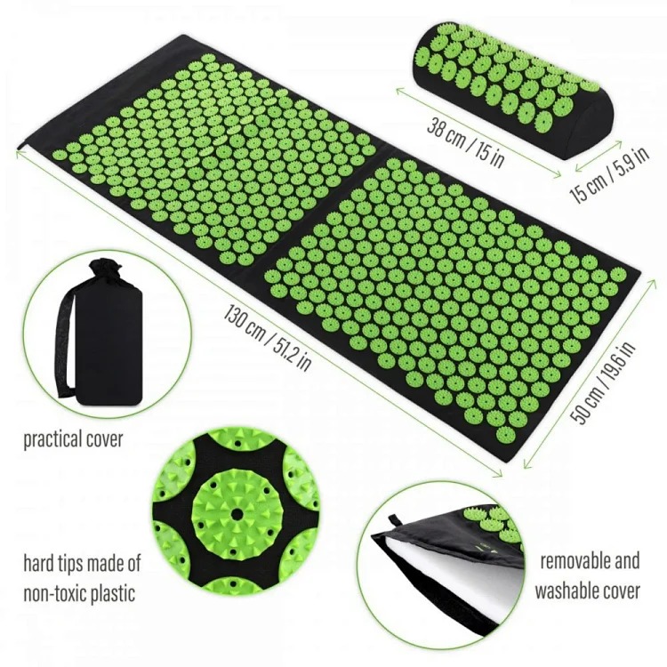 Acupuncture Mat Kit Yoga Acupoint Massage Mat Massage Acupuncture Mat Lotus Sponge Acupuncture Mat Kit