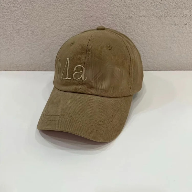 Korean matki baseball cap new heavy industry embroidered letter logo versatile retro peaked cap