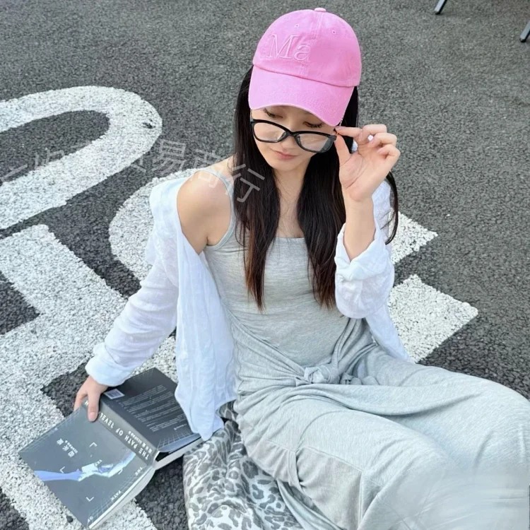 Korean matki baseball cap new heavy industry embroidered letter logo versatile retro peaked cap