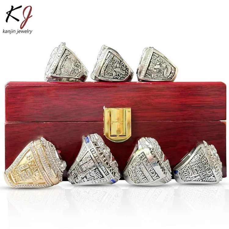 Championship Ring Super Bowl New England Patriots 6-Piece Set 2001 2003 2014 2016 2018